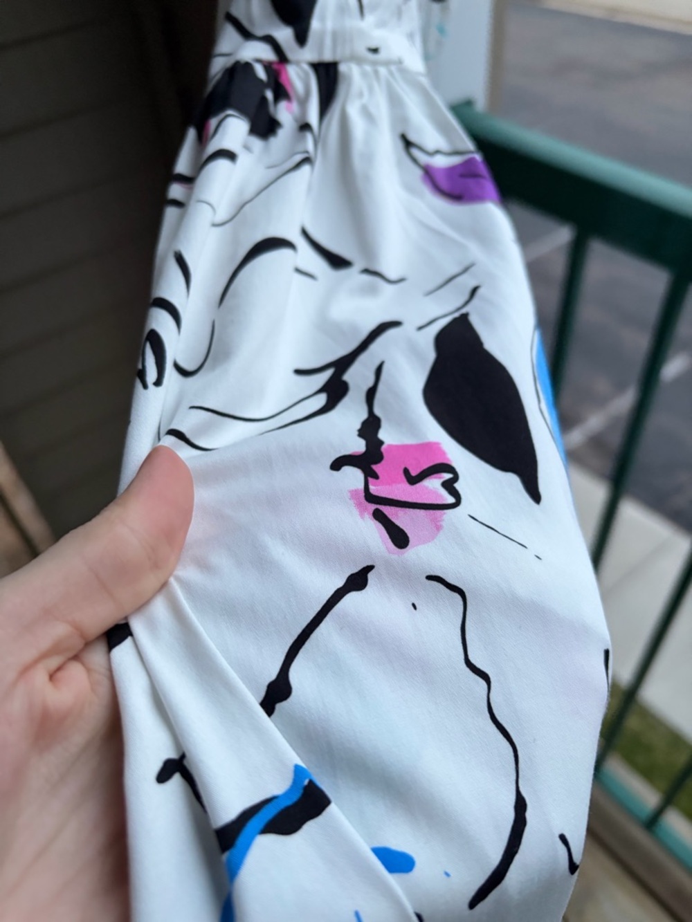 🆕🌸🦋Karl Lagerfeld Paris Floral Midi Cotton Pockets Dress White Summer Size4 6 12 - Picture 11 of 17